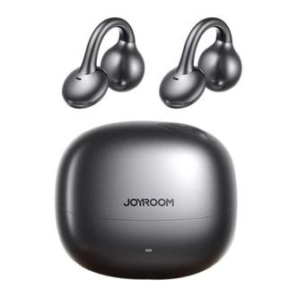 机乐堂/Joyroom  【创新L型平头塞】开放式不入耳朵骨传导概念耳夹式挂耳真无线运动跑步超长续航 冰银白【专利不漏音】久戴不伤耳 苹果华为安卓通用丨双设备连接丨