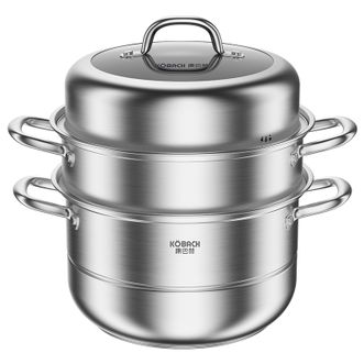 康巴赫  欧式不锈钢三层蒸锅套装28cm