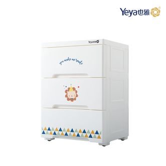 也雅（Yeya）  童话派对 封闭式 3层  收纳柜  收纳箱 G-388823