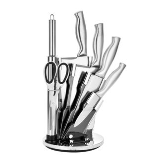 翰乐  不锈钢刀具七件套厨房组合刀套装配刀座 厨具家用套刀