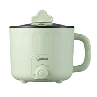 美的/Midea  电煮锅1.6L容量加深锅 双层隔热锅身云朵可爱造型一锅多用 DY16E06