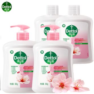 滴露/Dettol  健康抑菌洗手液滋润倍护宝宝儿童家庭消毒通用 特惠装 滋润洗手液（500g+500g替换装）*2