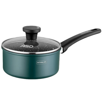 爱仕达（ASD）  健康晶石不粘奶锅 麦饭石色不粘锅20CM 墨绿色