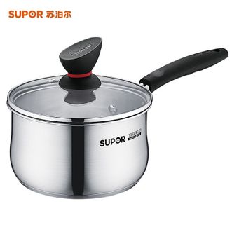 苏泊尔（SUPOR）  不锈钢奶锅复底精致煮锅面锅 电磁炉明火通用小汤锅 16CM-ST16Z1