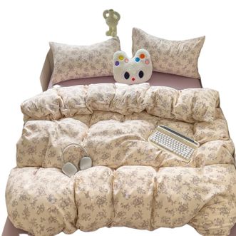 宜恋  四季加厚植物羊绒四件套舒适保暖1.8m床 从林免/AJF