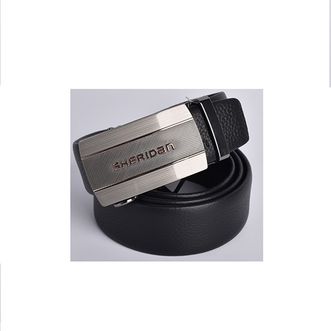 喜来登/SHERIDAN  男士头层牛皮自动扣皮带NL71051S黑色