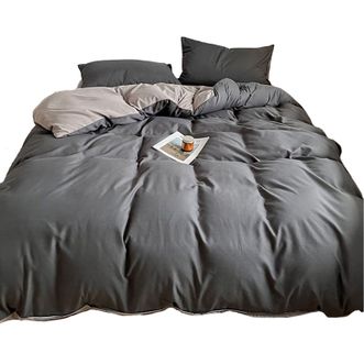 南极人 磨毛水洗棉床品套件床上用品四件套 200*230cm 深灰 N4XW092