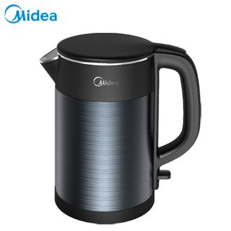 美的/Midea  1.5L电热水壶家用烧水壶双层防烫304不锈钢无缝水壶 HJ1511a