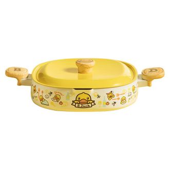 炊大皇（COOKER KING）  小黄鸭煎烤锅28cm少油烟煎蛋锅煎饼锅电磁炉燃气通用