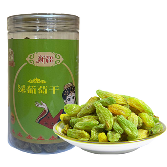 天山公主  绿葡萄干338g/罐肉厚饱满无核无籽葡萄干