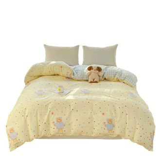 宜恋  主卧纯棉四件套 1.8m 床 家用舒适款床品 可爱风 闪耀暖暖