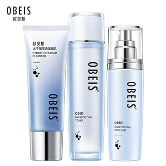 欧贝斯/Obeis  水平衡密集补水三件套（夏令装）洁面乳110g+柔肤液130ml+润肌乳液100ml 修护肌肤护肤套装