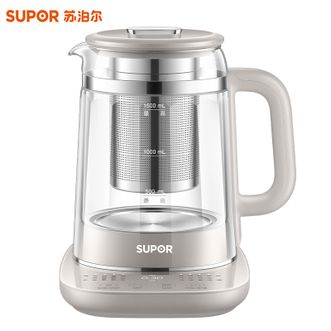 苏泊尔（SUPOR）  316L不锈钢养生壶86MM大口径茶篮 双层防烫 1.5L多功能智能煮茶器电热水壶花茶壶