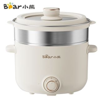小熊/Bear  电煮锅 宿舍小电锅 电蒸锅 学生泡面家用电热锅 蒸煮一体多功能锅0涂层不锈钢