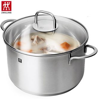 双立人  汤锅24cm 家用不锈钢煲汤锅双耳炖煮锅TWIN Nova Plus 深烧锅