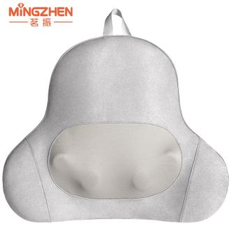 茗振  腰部按摩器 多模式腰椎背部揉捏按摩仪全身肩颈按摩枕腰部按摩靠垫-暮光灰