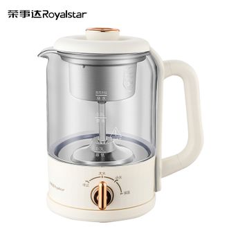 荣事达/Royalstar  养生壶1000ML容量烧水壶煎药壶花茶壶煮茶器煮茶壶高硼硅玻璃煮开水壶