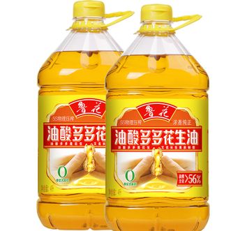 鲁花  油酸多多系列花生油4L*2瓶 5S压榨浓香食用油粮油