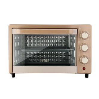 膳魔师（THERMOS）  电烤箱家用小型多功能20L 1200W大功率可视玻璃 上下独立控温 专业烘焙易操作可定时EHA-5133A 卡棕色