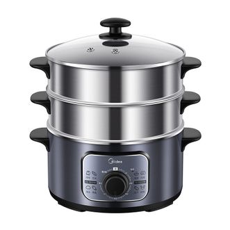 美的/Midea  多用途锅 ZG26EASY401 10L多功能电蒸锅 电煮锅 电热锅 智能定时 三层 不锈钢 防干烧智能