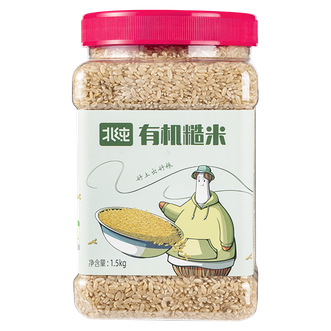 北纯  有机糙米1.5kg（瓶装）