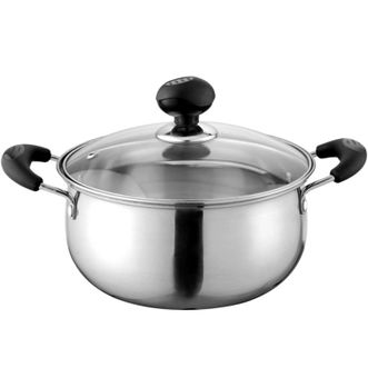 爱仕达（ASD）  汤锅 不锈钢 炖锅煮面锅可视玻璃盖