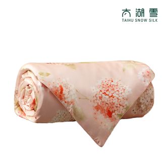 太湖雪  真丝春秋被 100%桑蚕丝 空调被床单可拆洗被套丝享夏凉 丝享真丝夏凉空调被100%桑蚕丝可拆卸水洗 真丝被 200*230cm 繁花似锦