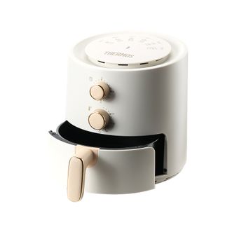 膳魔师（THERMOS）  空气炸锅可视空气炸家用小型空气烤箱智能便捷多功能无油低脂煎炸烘炸薯条机 象牙白 1.3L EHA-5711A-W