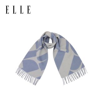 Elle  纯羊毛围巾 女士秋冬季户外 保暖时尚 双面披肩 送礼佳品 100%羊毛