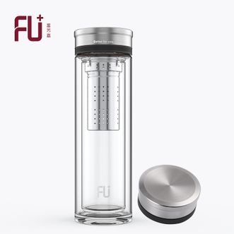 富光（FUGUANG）  玻璃杯 刚系列双层玻璃杯商务办公水杯加厚车载茶杯玻璃杯子泡茶杯 FU031-G280L