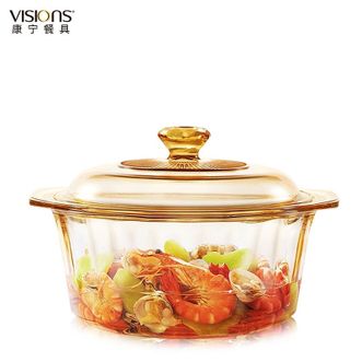 VISIONS  汤锅晶钻系列透明汤锅玻璃锅炖锅煮锅耐高温4.1L容量