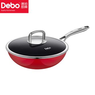 Debo  德铂喜马拉雅陶钢一体炒锅 0涂层炒锅 30cm