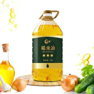 一江秋食用谷维素稻米油5L一级米糠油大瓶5升家用食用油