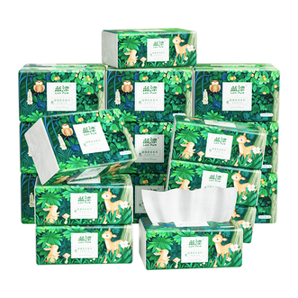蓝漂  大包抽纸16包绿境密语家用餐巾纸面巾纸卫生纸抽