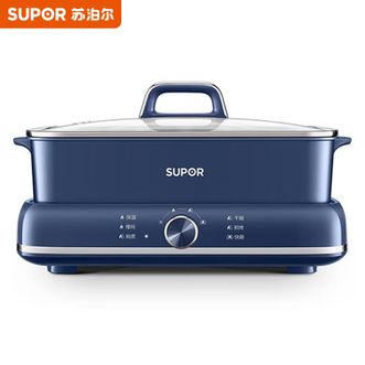 苏泊尔（SUPOR）  6L鸳鸯电火锅 炖煮涮焗 2000W大火力 3档调节 可分离锅身 不粘电火锅H3724FKX71Y