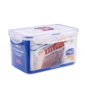 乐扣乐扣（LOCK&amp;LOCK）  塑料保鲜盒 微波炉便当盒 食品密封四面锁扣半透明饭盒 1.9L