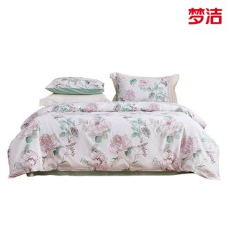 梦洁家纺  纯棉床上四件套 床单款四件套 瑶叶200*230cm