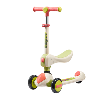 babycare  儿童滑板车 可折叠升降调可坐可滑 【骑滑二合一】奥特米