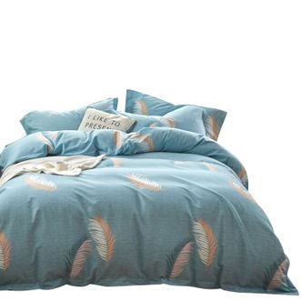 芳恩/faunen  精棉磨毛四件套双人床品床上用品床单枕套被套200*230cm TH-Z1035 彩云
