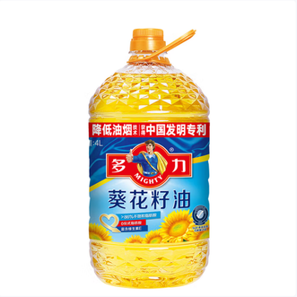 多力 葵花籽油4L 食用油 物理压榨 零反式脂肪酸 多力 葵花籽油4L 食用油 物理压榨 零反式脂肪酸
