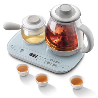 小熊/Bear  煮茶器煮茶壶蒸汽喷淋式蒸茶壶养生壶电水壶热水壶蒸汽喷淋式蒸茶器小型全自动泡花茶壶