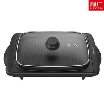 利仁/LIVEN  大容量烧烤盘 家用电烧烤炉 牛排电烤盘 烤鱼烤串机 多功能煎盘KL-J381