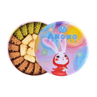 AKOKO  黄油曲奇饼干经典三味230g纪念日礼盒下午茶糕点儿童出游休闲零食