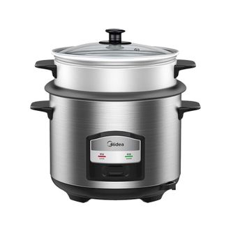美的（Midea）电饭煲 4L容量加高蒸屉金属机身家用多功能安全防干烧电饭煲 MG-AFG4570