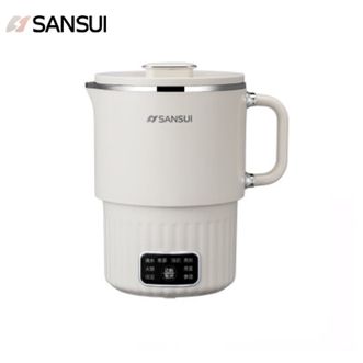 SANSUI  折叠电热水壶YY-0802多功能电煮锅304不锈钢大容量 0.8L一壶多用智能触控水壶