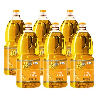 福临门 一级大豆油1.8L*6瓶 中粮出品食用油