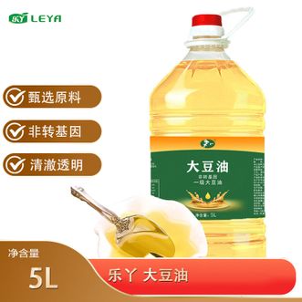 乐丫  大豆油5L非转基因烘焙厨房烹饪炒菜食用油