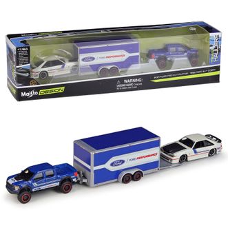 美驰图/Maisto  2021款福特F-150 SVT猛禽三合一拖车合金玩具汽车模型 1/64