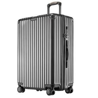 银座  22寸深灰A-8953L 拉链行李箱  抗摔抗压旅行箱