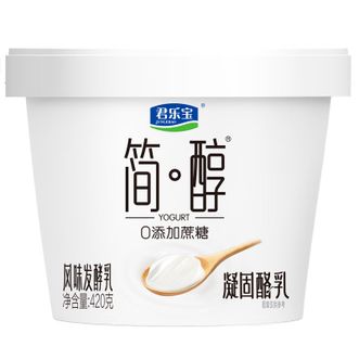 君乐宝（JUNLEBAO）  0蔗糖 凝固酪乳420g*1桶*4组